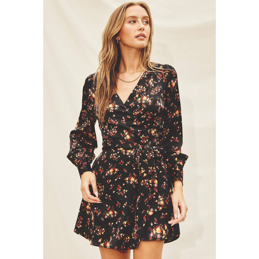 Midnight Flower Garden Mini Dress