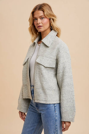 Brooklyn Collared Boucle Jacket