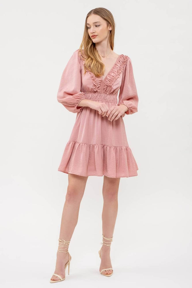 Elegant Afternoon Ruffle Dress