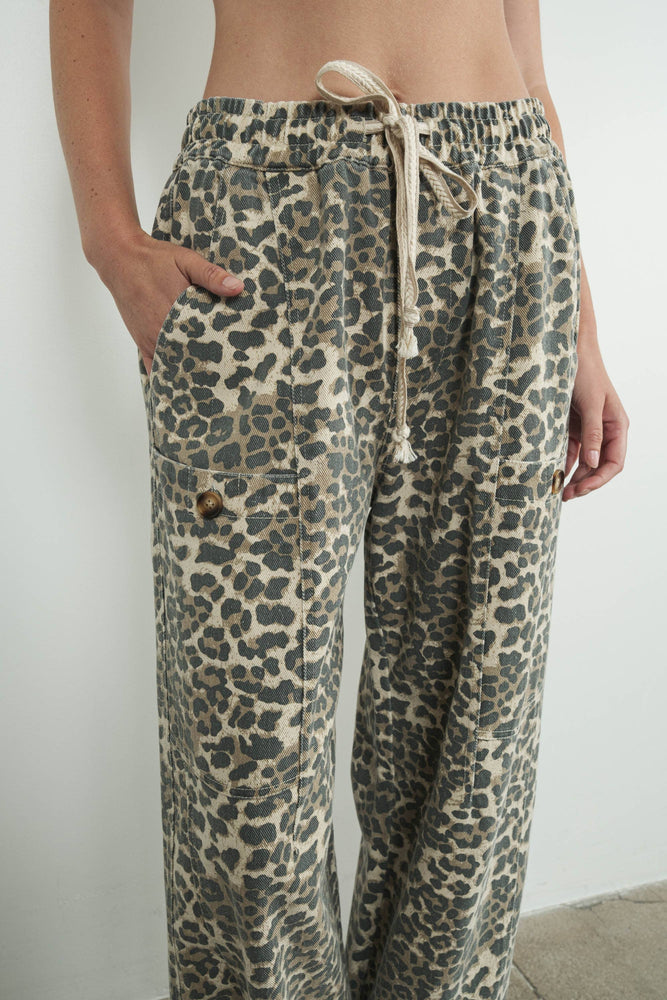 Favourite Relaxed Leopard Print Pull On Pants