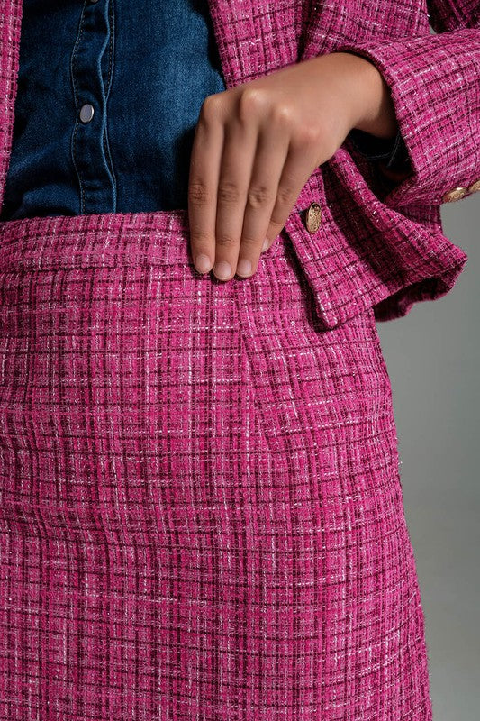 Such A Doll Tweed Mini Skirt