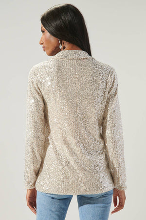 Friday Nights Sequin Tailored Jacket