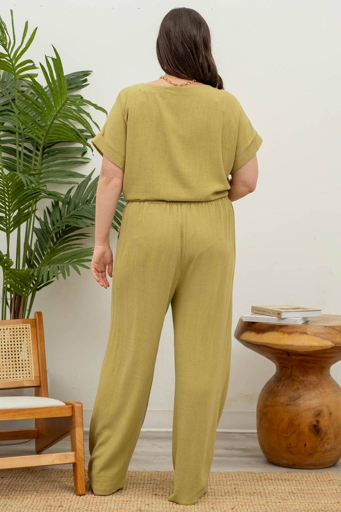 Plus Naturally Chic High Waisted Linen Pants