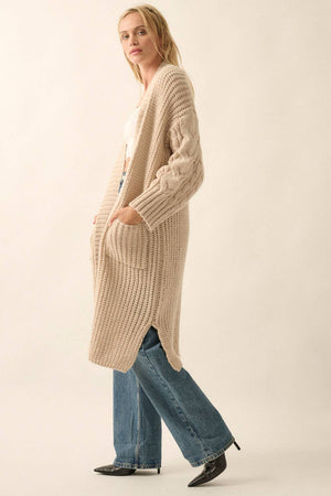 Wrapped Up and Cozy Cable Knit Sweater