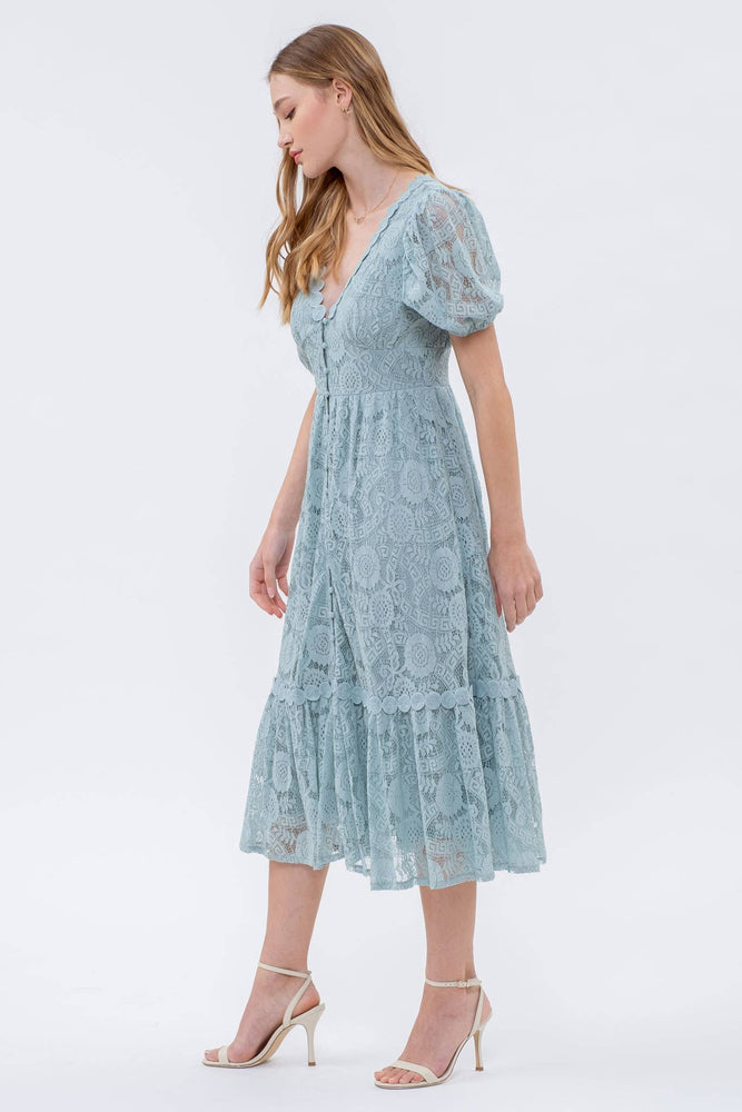 Tea Time Lace Midi Dress