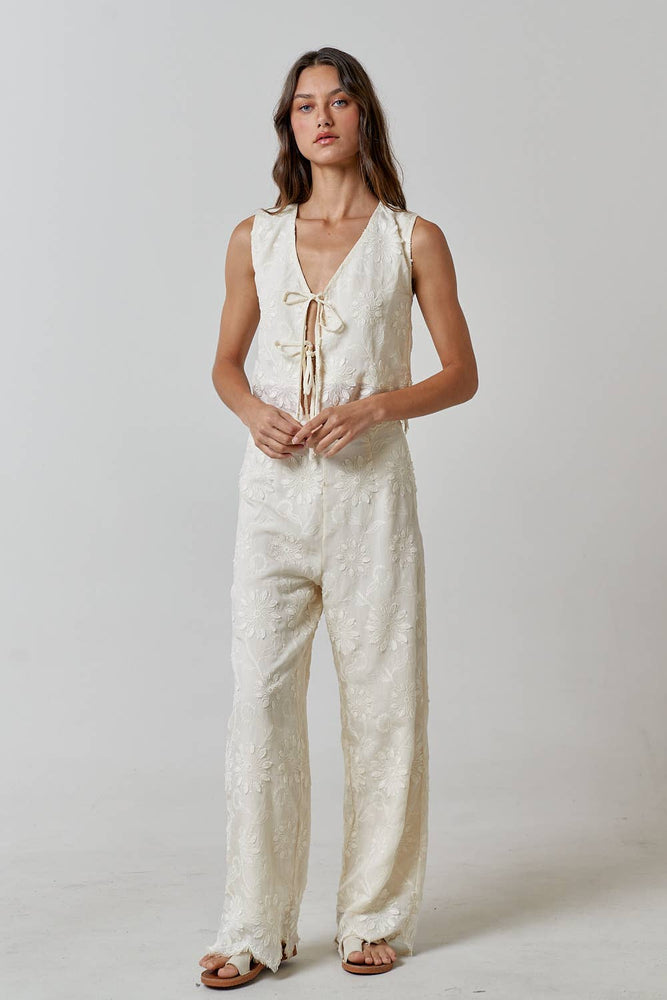 European Holiday Wide Leg Pant