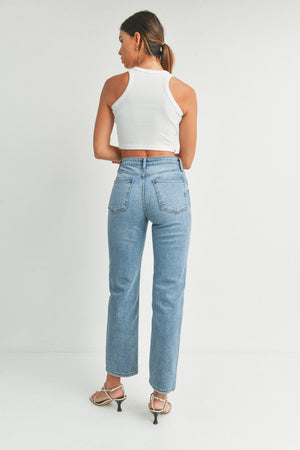 Lunch Date High Rise Straight Leg Jeans