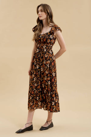 Harvest Florals Midi Dress