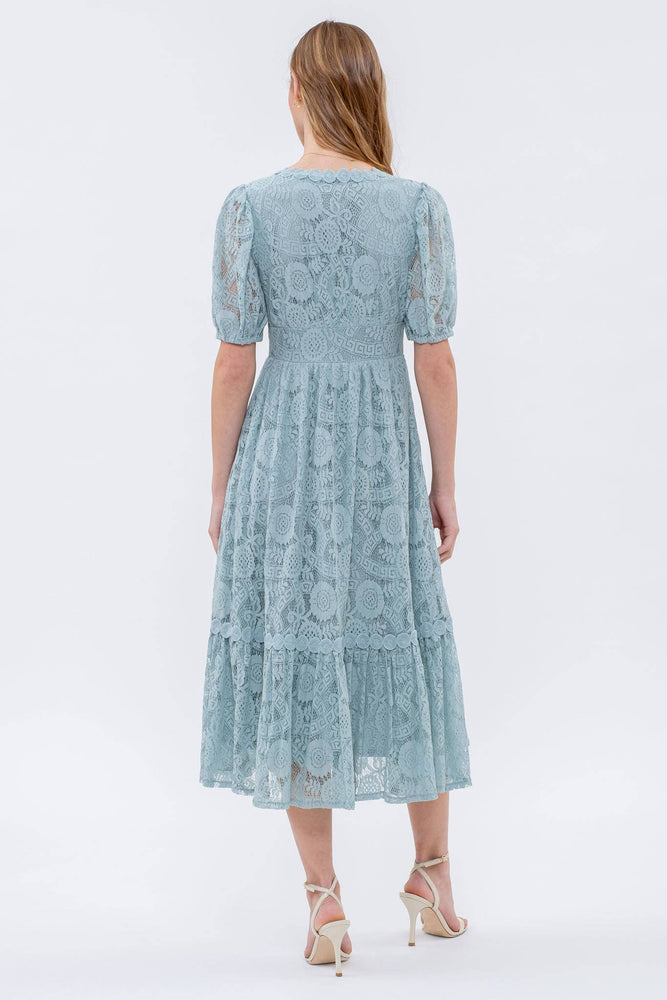 Tea Time Lace Midi Dress