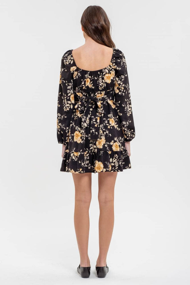 Send me Flowers Long Sleeve Mini Dress