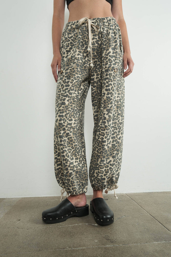 Favourite Relaxed Leopard Print Pull On Pants