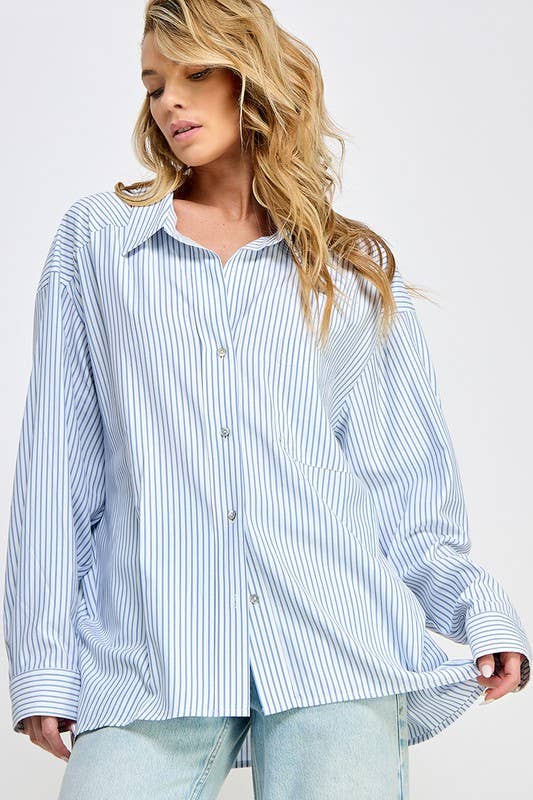 Classic Striped Button Down Shirt