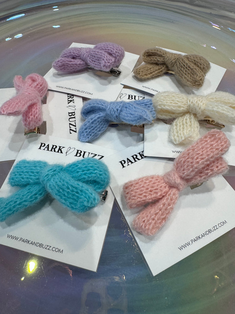 Cozy Knitted Bow Clip