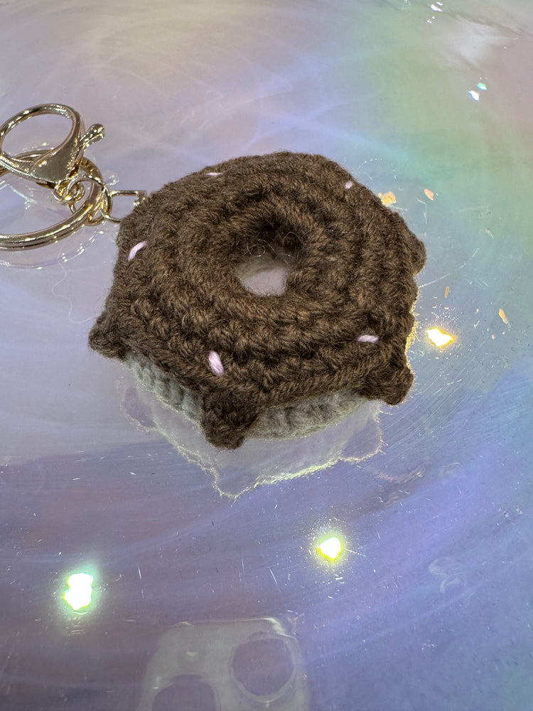 Crochet Donut Keychain