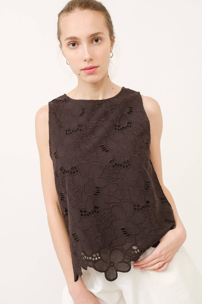 Flower Embroidery Top