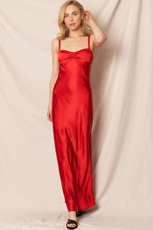 Elegant Occasion Satin Maxi Dress