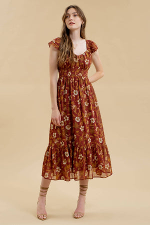 Harvest Florals Midi Dress