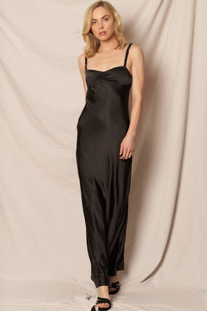 Elegant Occasion Satin Maxi Dress