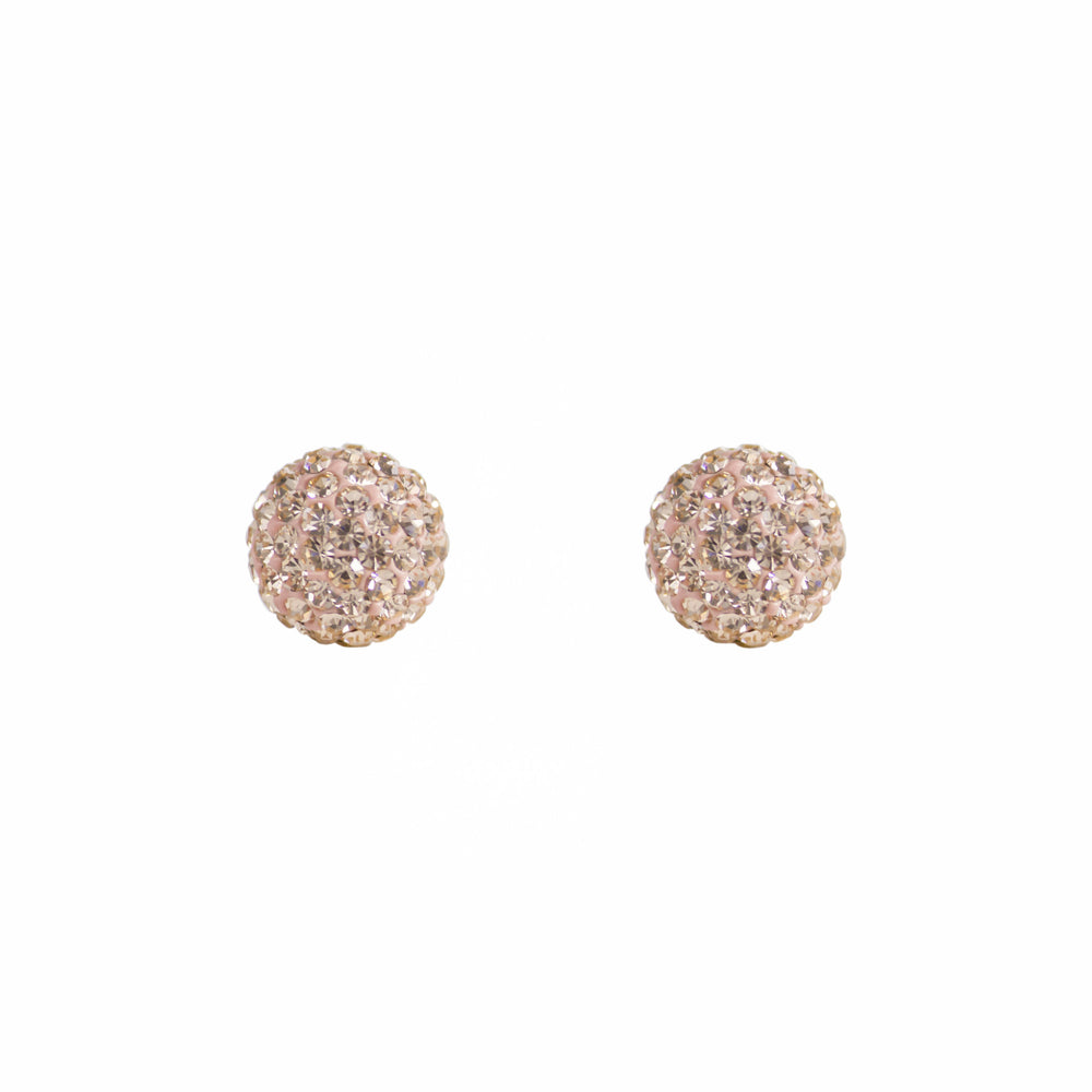 Park and Buzz radiance stud. Sparkle ball earrings. Hillberg and Berk. Canadian Brand. Glitter ball earrings. Rose Gold earrings jewelry jewellery