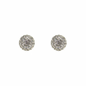 Park and Buzz radiance stud. Sparkle ball earrings. Hillberg and Berk. Canadian Brand. Glitter ball earrings. Charcoal sparkle earrings jewelry jewellery