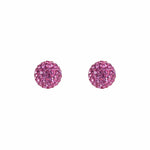 Park and Buzz radiance stud. Sparkle ball earrings. Hillberg and Berk. Canadian Brand. Glitter ball earrings. Bubblegum pink sparkle earrings jewelry jewellery. Valentines gift. 