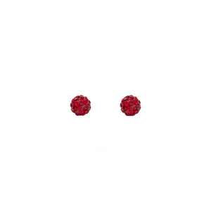 Park and Buzz radiance stud. Sparkle ball earrings. Hillberg and Berk. Canadian Brand. Glitter ball earrings. Red sparkle earrings jewelry jewellery. Valentines gift.