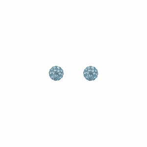 Park and Buzz radiance stud. Sparkle ball earrings. Hillberg and Berk. Canadian Brand. Glitter ball earrings. Aquamarine blue sparkle earrings jewelry jewellery. Valentines gift.