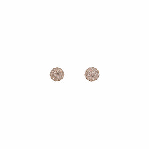 Park and Buzz radiance stud. Sparkle ball earrings. Hillberg and Berk. Canadian Brand. Glitter ball earrings. Rose Gold earrings jewelry jewellery